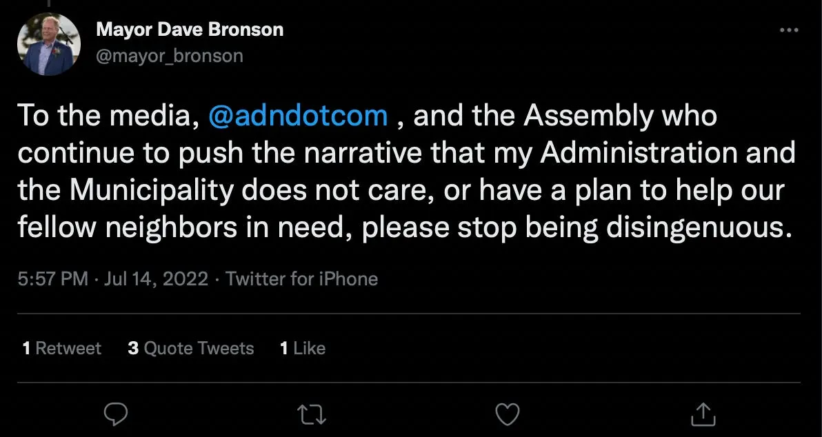 Bronson's deplorable, predictable humanitarian crisis isn't so bad, just ask Bronson